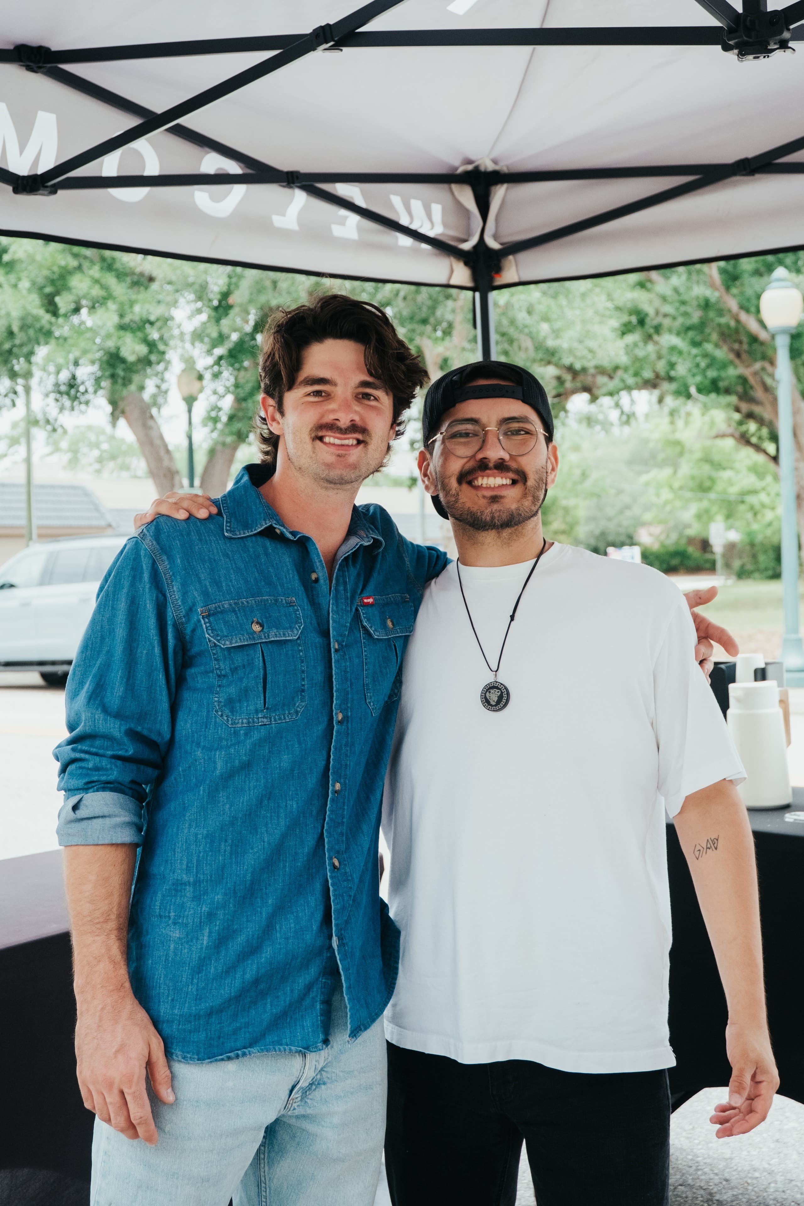 Two friends connecting at Harbour Church